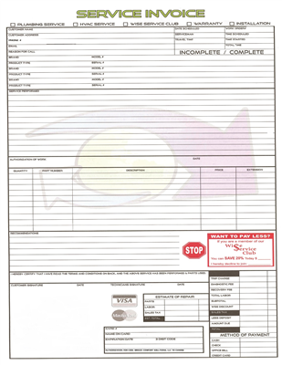 NCR Forms 8.5" x 11"